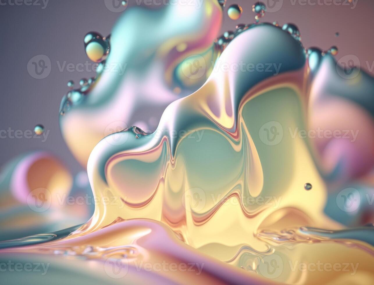 Light pastel colors fluid wavy liquid abstract background created with technology photo