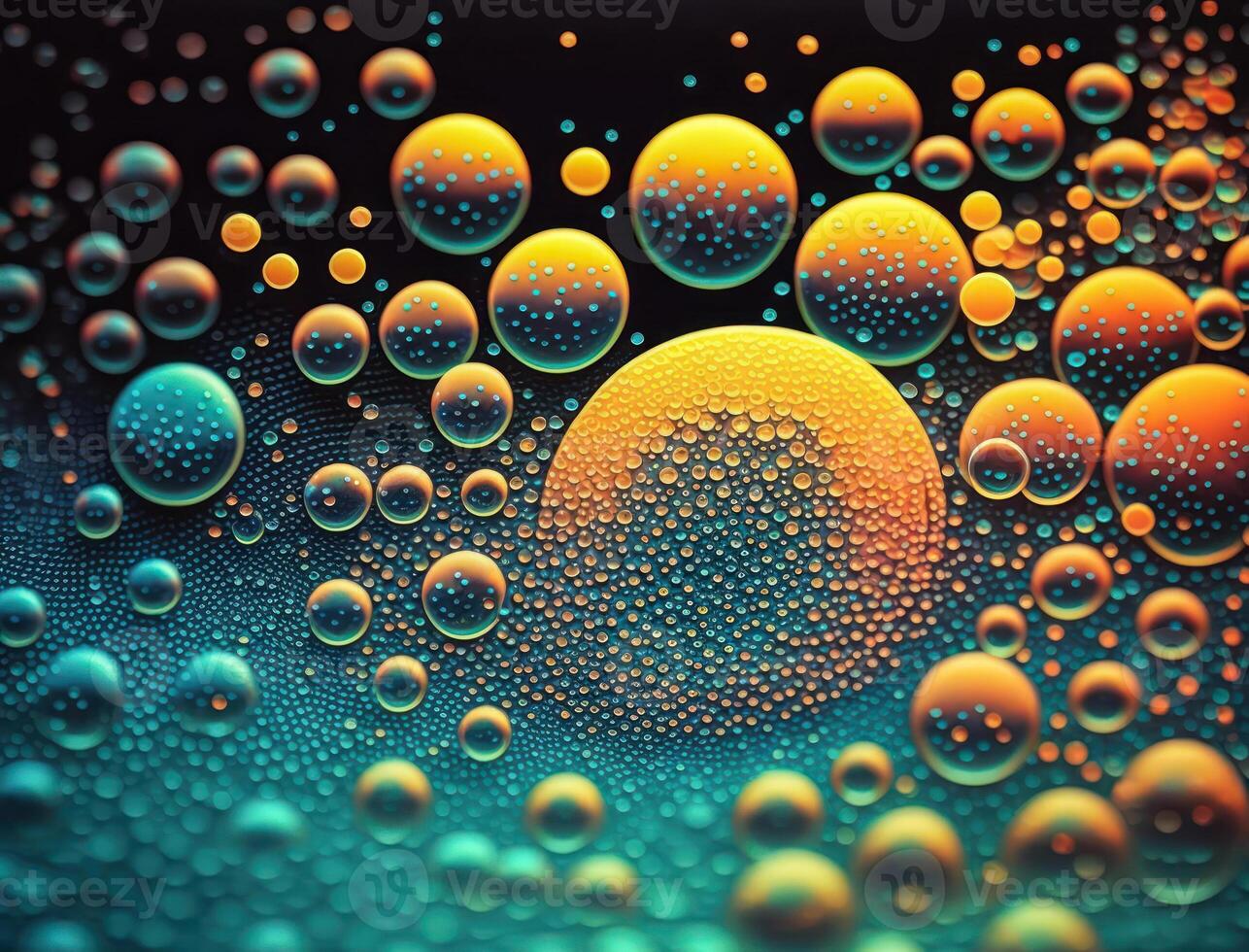 Colorful abstract geometric background with dot shapes pointillism style created with technology photo