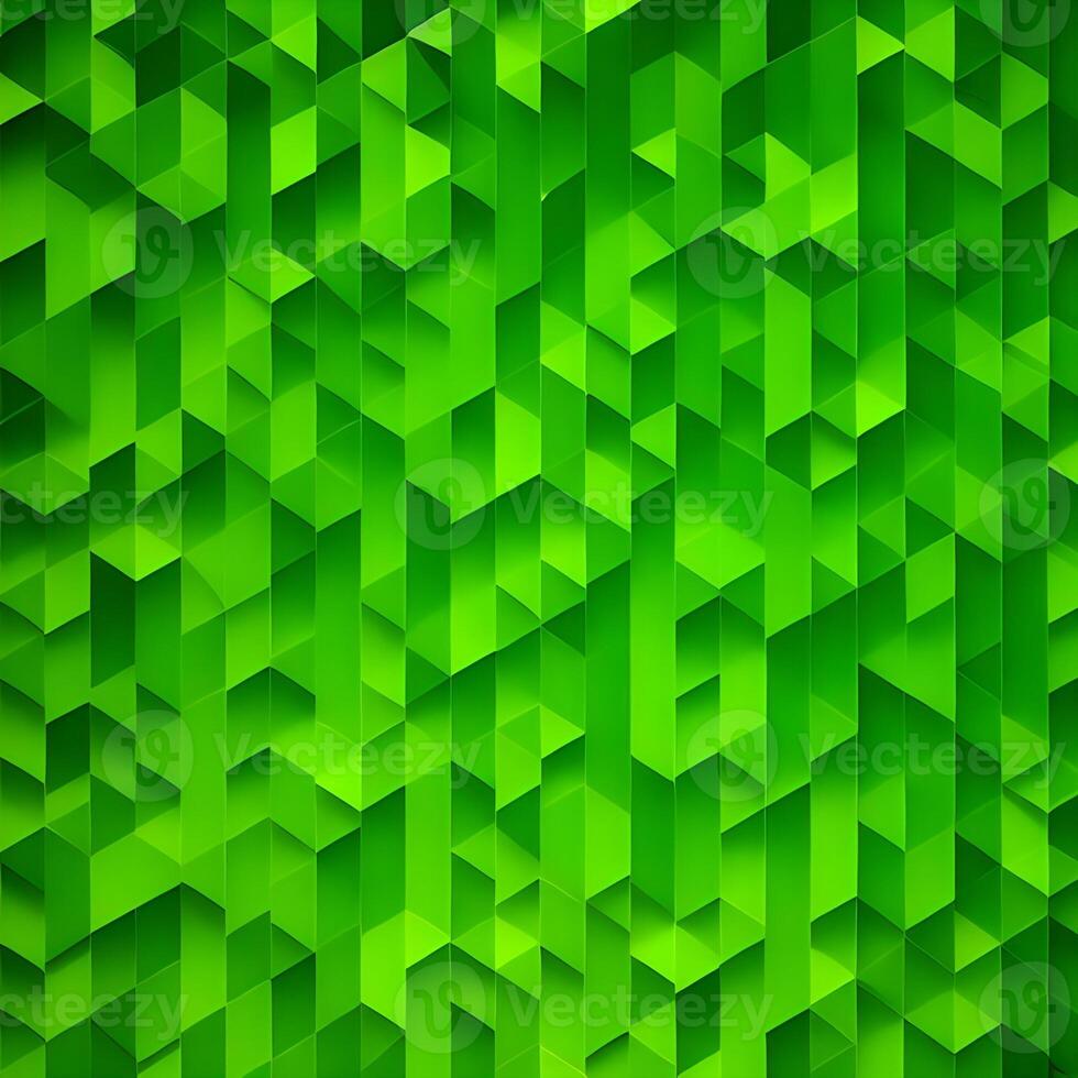 Geometric pattern of overlapping polygons in green tones. The image was created using . Geometric texture. photo