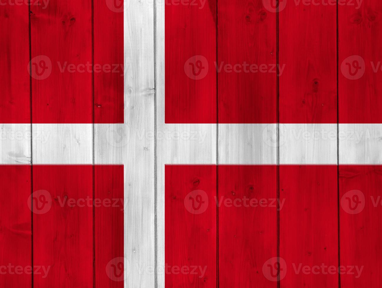 Flag of Denmark on a textured background. Concept collage. photo