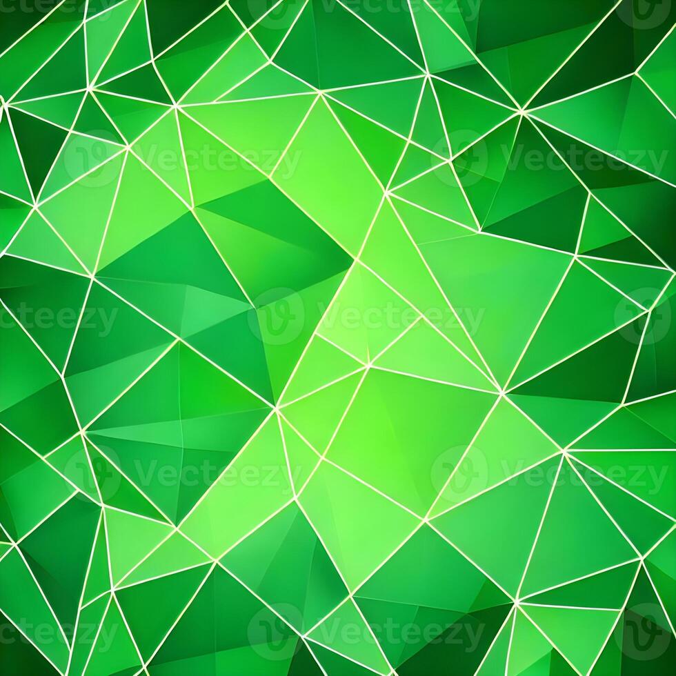 Geometric pattern of overlapping polygons in green tones. The image was created using . Geometric texture. photo