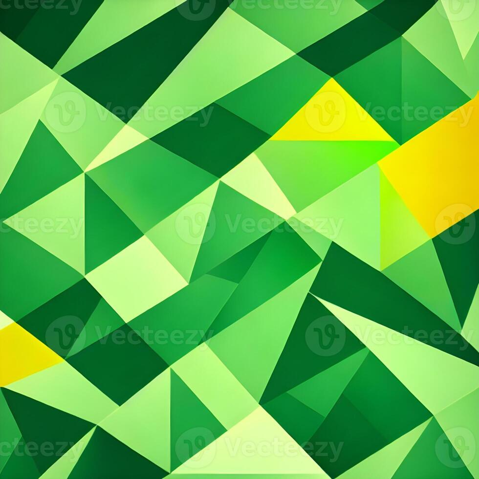 Geometric pattern of overlapping polygons in green tones. The image was created using . Geometric texture. photo