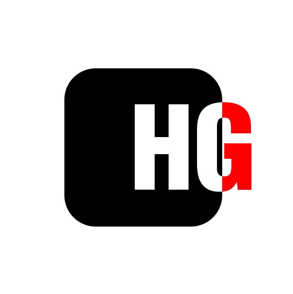 HG company name initial letters monogram. HG brand icon. vector