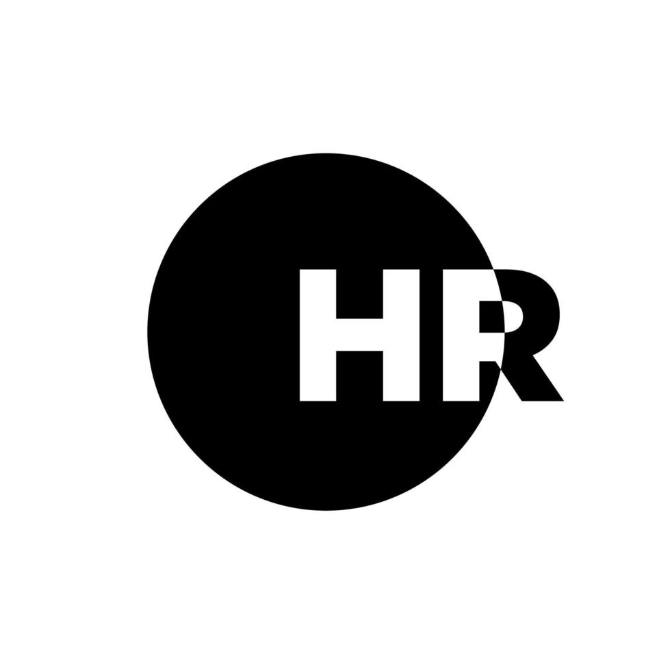 HR company name initial letters monogram. HR lettering icon. vector