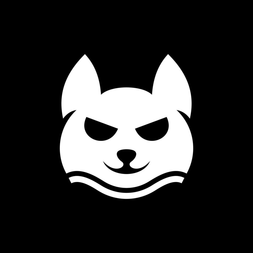 gato cabeza gracioso moderno creativo logo diseño vector