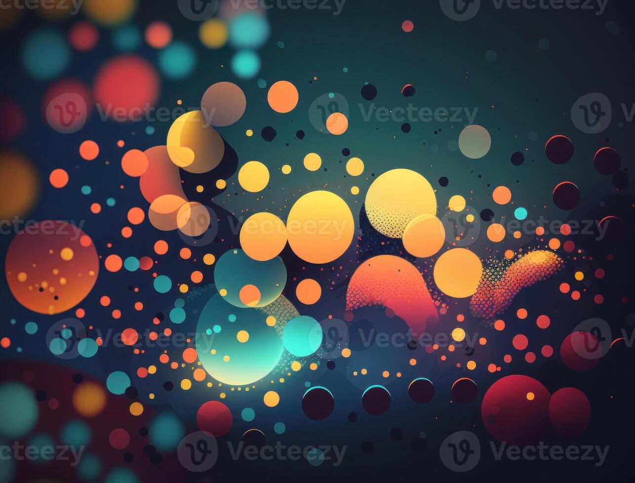 Colorful abstract geometric background with dot shapes pointillism style created with technology photo