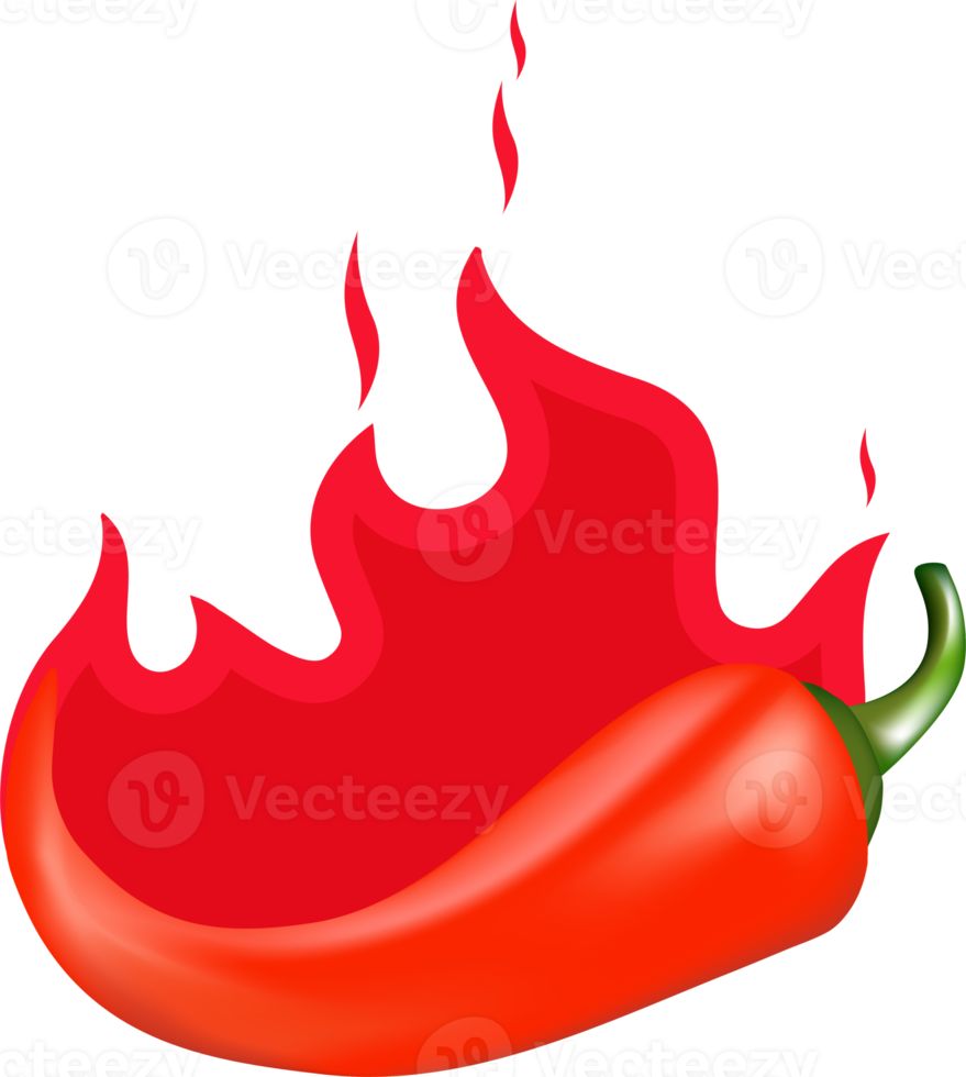 Chili Pepper Spice. Hot pepper sign with fire for packing spicy food. Mild, medium and extra hot pepper sauce sticker png