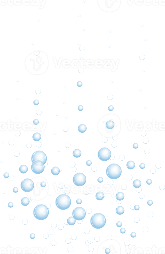 onderwater- bubbels van bruisen Frisdrank. streams van lucht. oplossen tabletten. realistisch zuurstof knal in bruisend drankje. blauw sparkles png