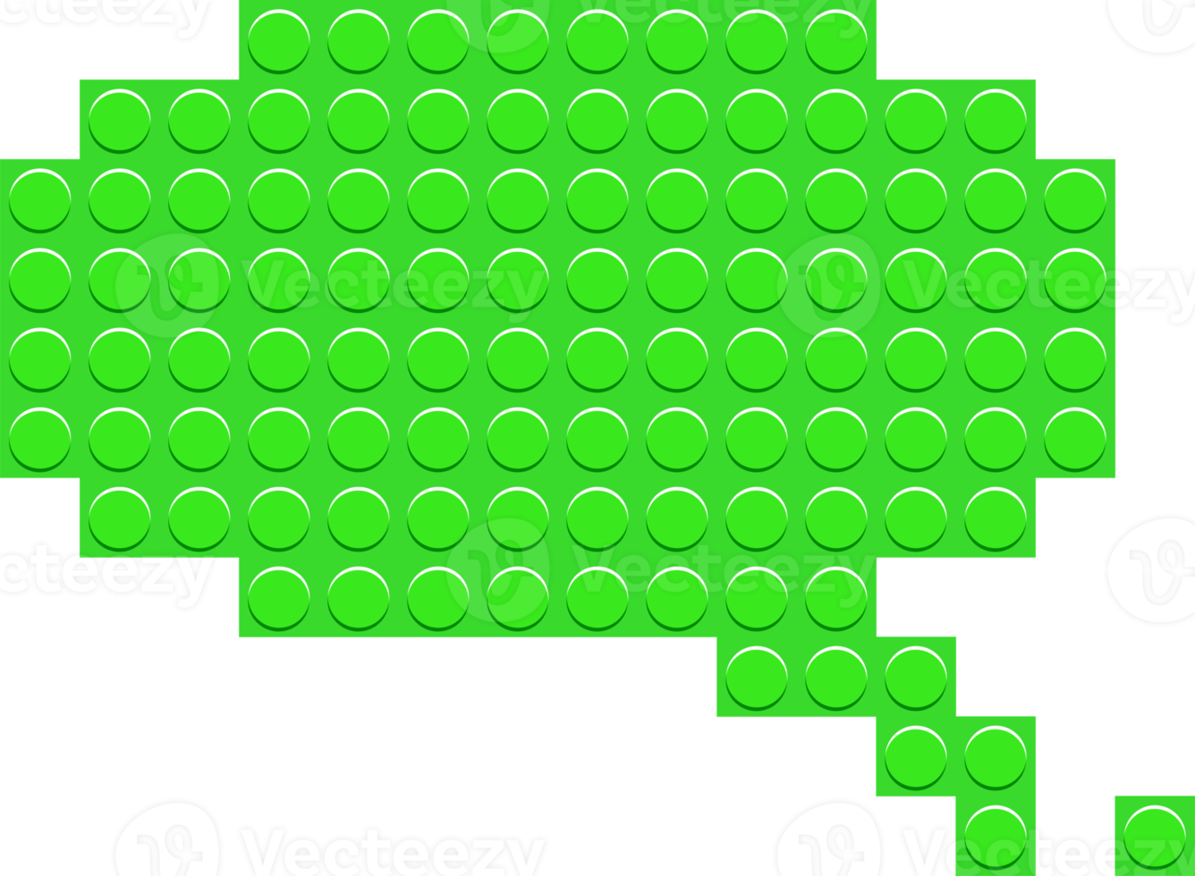 Speech bubble sign from constructor blocks. Pointer plastic puzzle png
