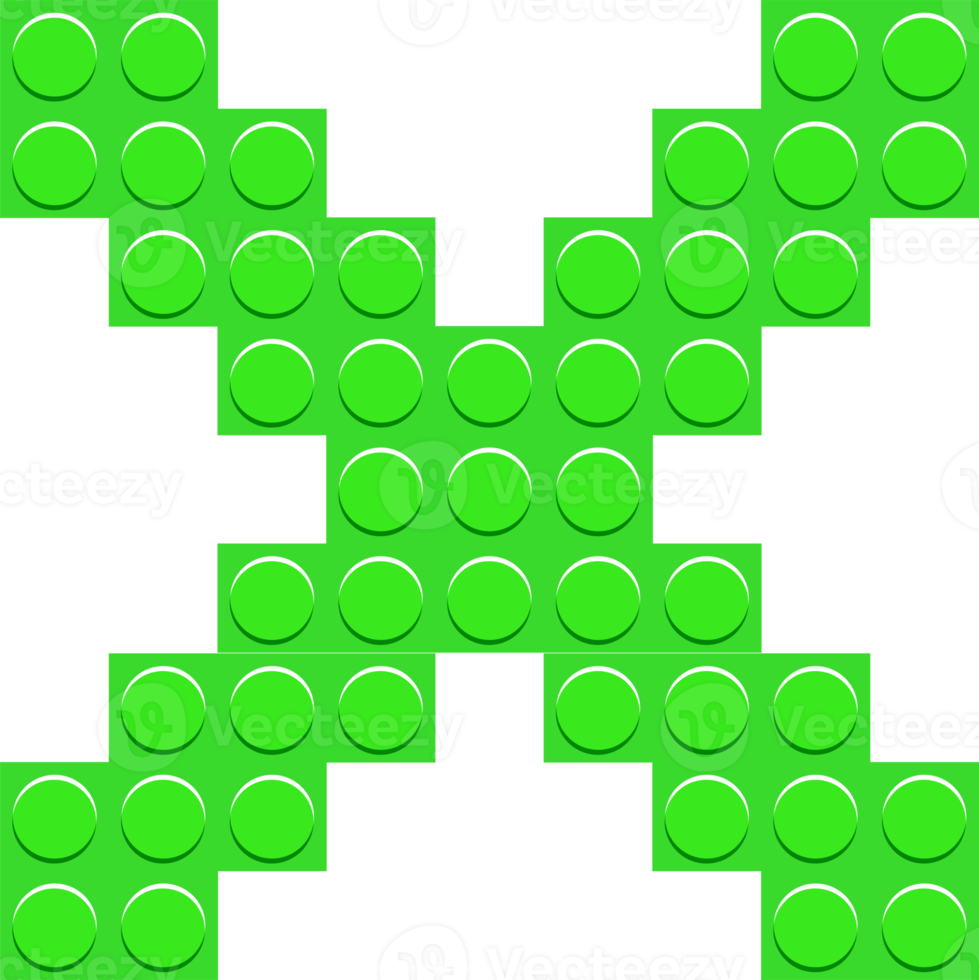 vert traverser icône de constructeur blocs. aiguille Plastique puzzle. plus signe png