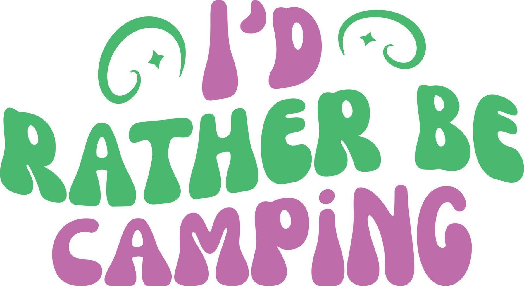 Retro Camping T-shirt Design, Wavy T-shirt Design vector