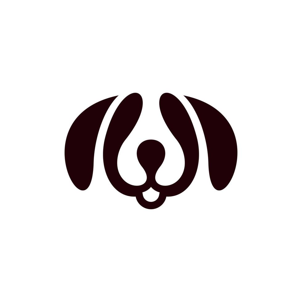 animal perro cara linda sencillo logo vector