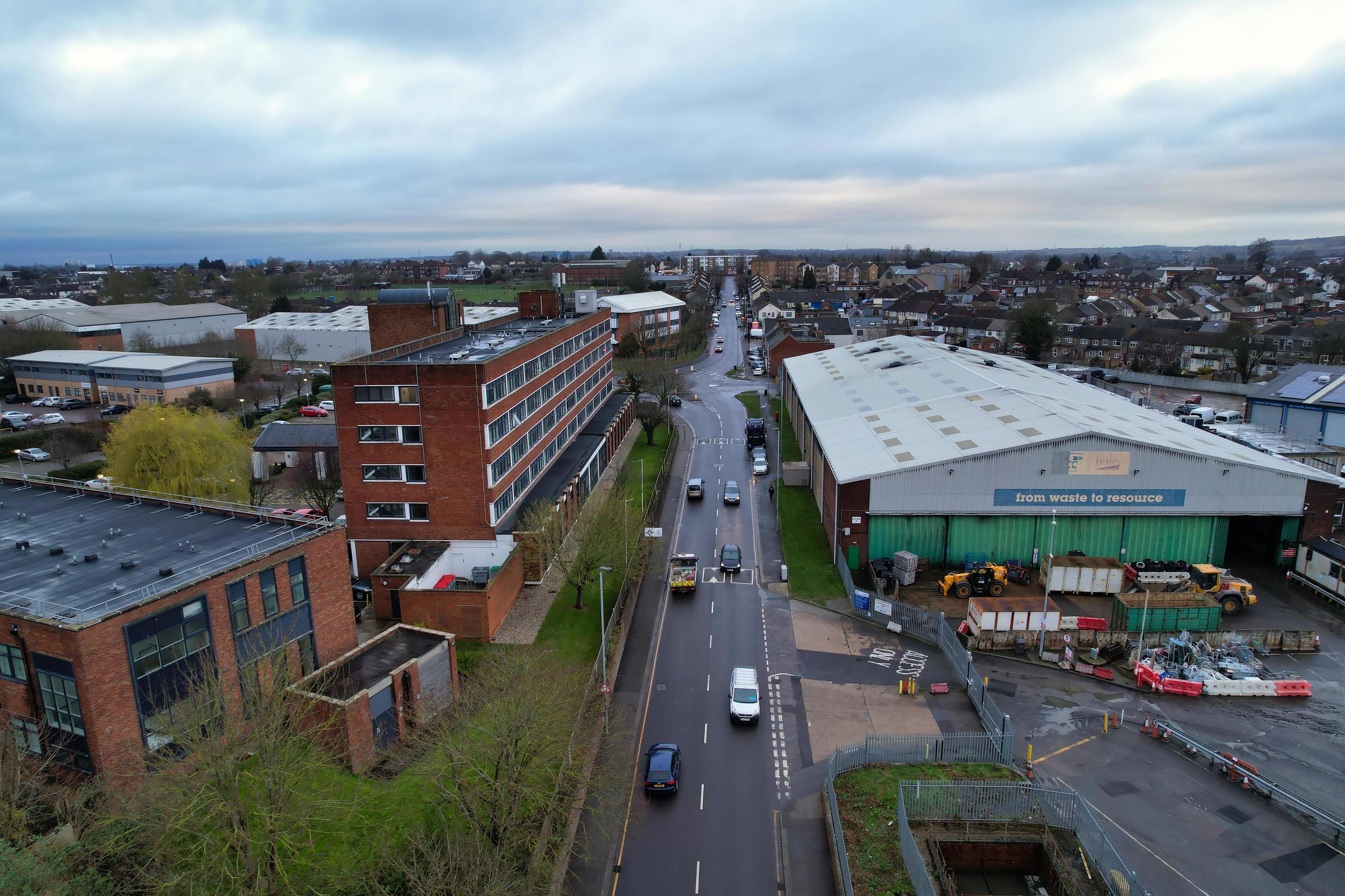 Beautiful View of Luton Town of England During Cloudy Sunset Image Was Beautiful View of Luton Town of England During Cloudy Sunset Image Was