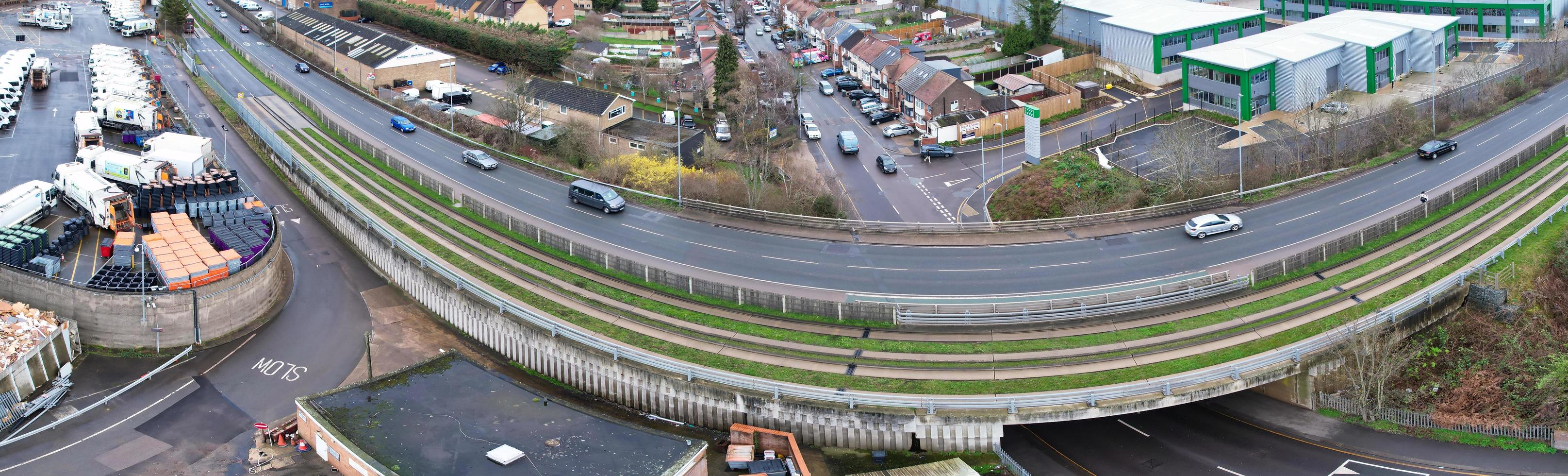 Beautiful View of Luton Town of England During Cloudy Sunset. Image Was Captured on 29-March-2023 at Centre of Luton City of UK. photo