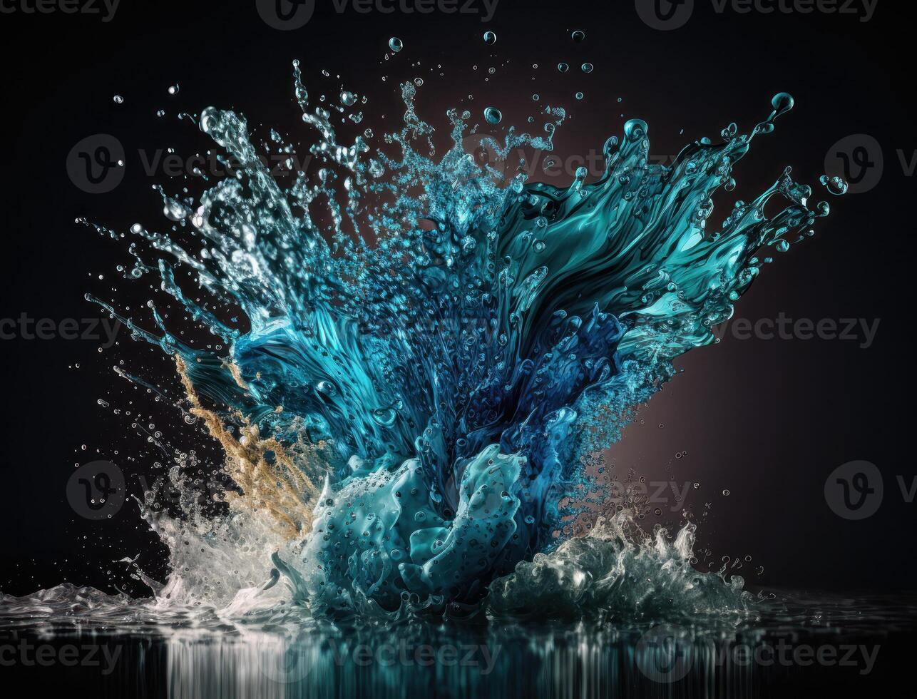 Fresh water splash background created with technology photo