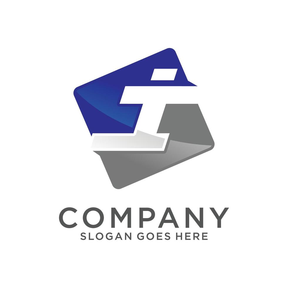 Letter I initial logo vector