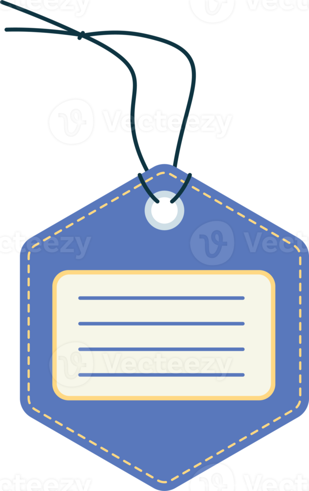 Luggage tag for travel. Flat illustration. png