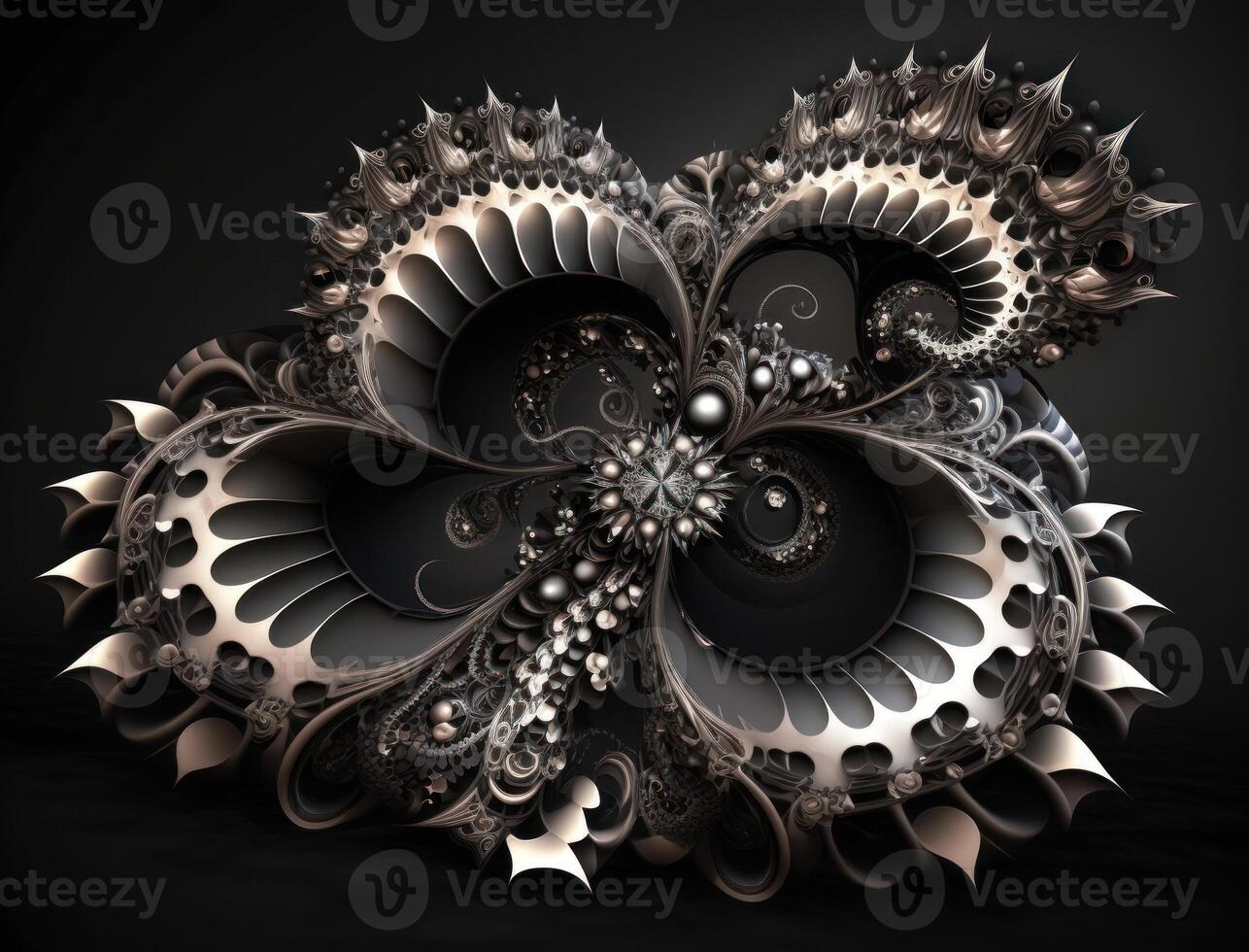 Fractal mandala Sacred geometry background created with technology photo