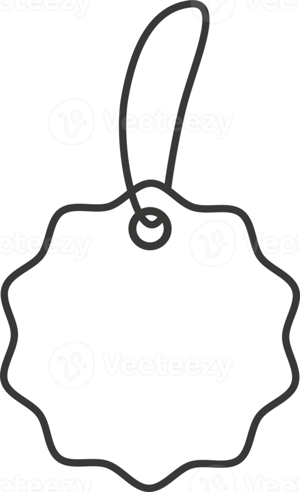 prezzo etichetta. icona per vendita o bagaglio. schema etichetta illustrazione png