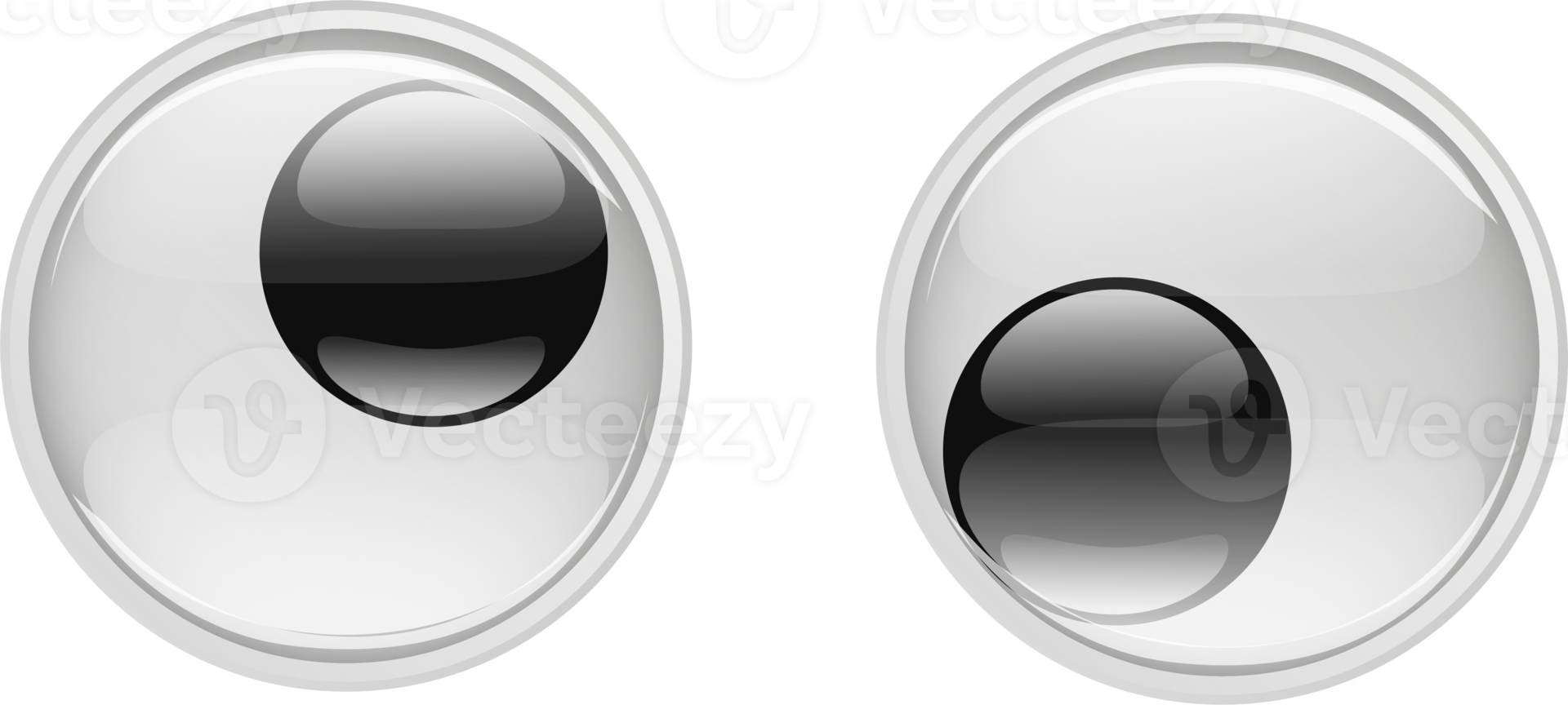 schattig plastic ogen voor speelgoed. looks en verschillend stemmingen png