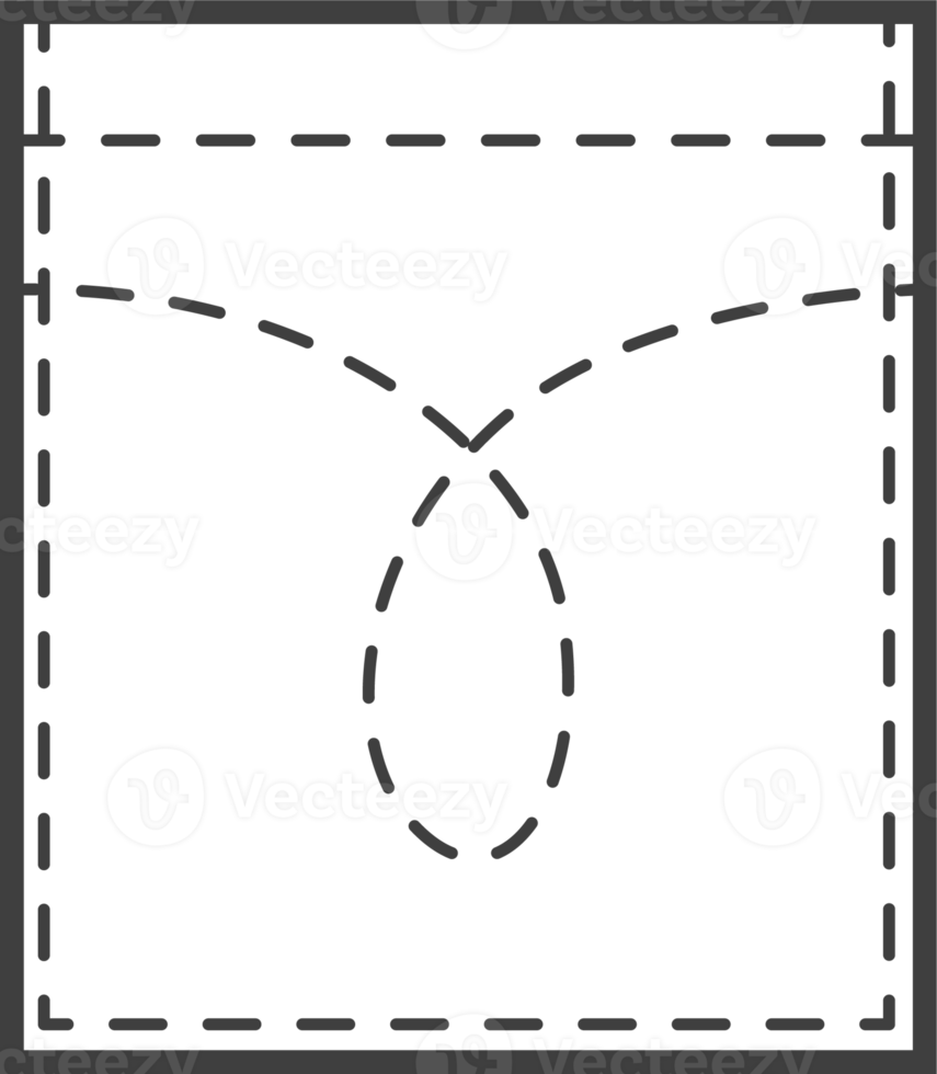 denim tasca toppa. schema elemento per uniforme o casuale stile Abiti, vestiti e camicie. linea illustrazione png