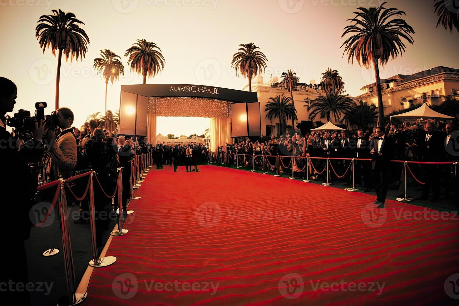 Red carpet for awards ceremony. Luxury entrance for vip stars. photo