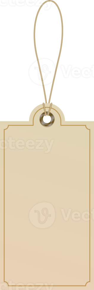 Price tag on string hanging label blank template Vector Image