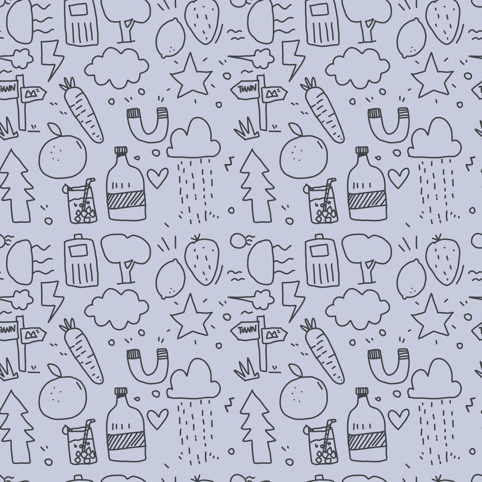 doodle pattern hand drawn go travel vector