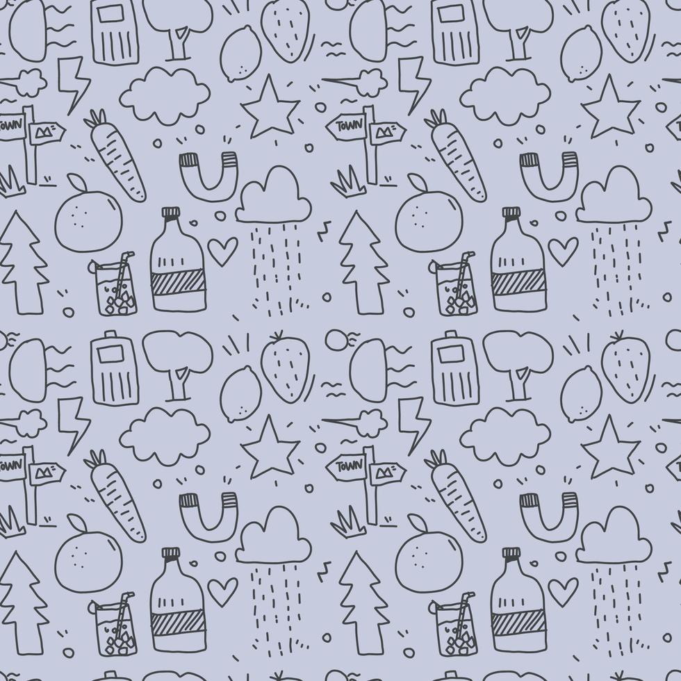 doodle pattern hand drawn go travel vector