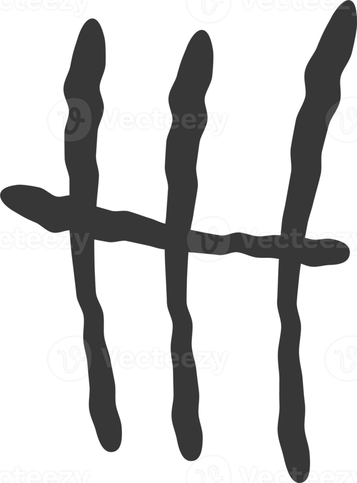 Tally marks. Counting sign on the walls of the prison. Notches for marking the days png