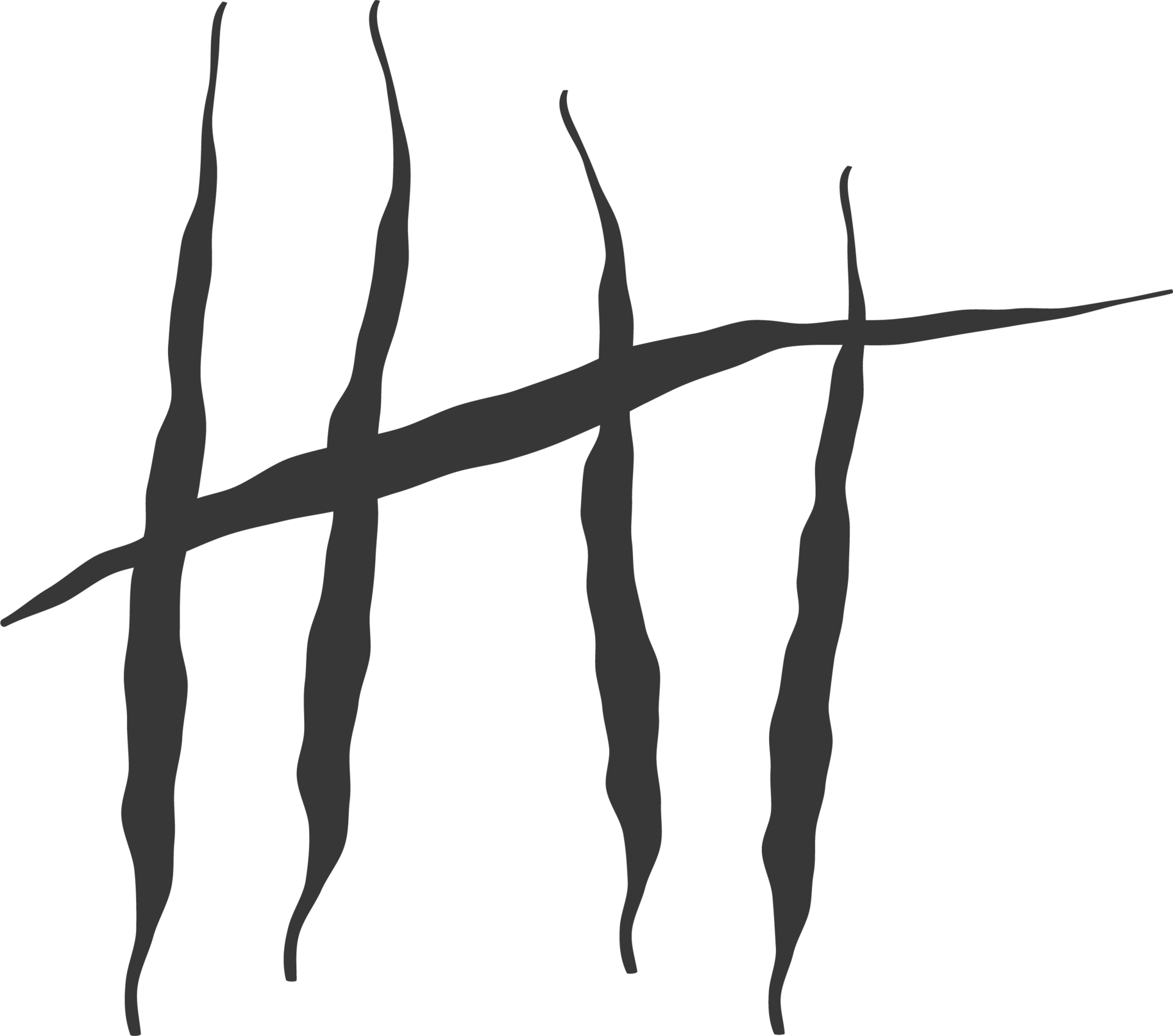 Tally marks. Counting sign on the walls of the prison. Notches for