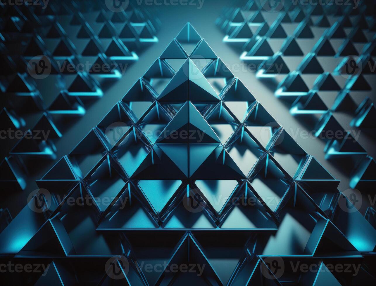 Futuristic triangles background Abstract geometric pattern created with technology photo