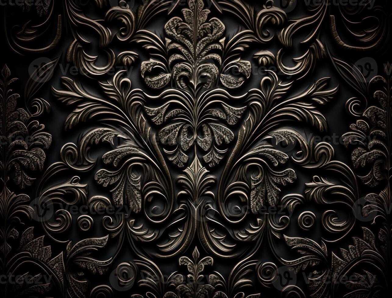 Royal vintage Victorian Gothic background Rococo venzel and whorl created with technology photo