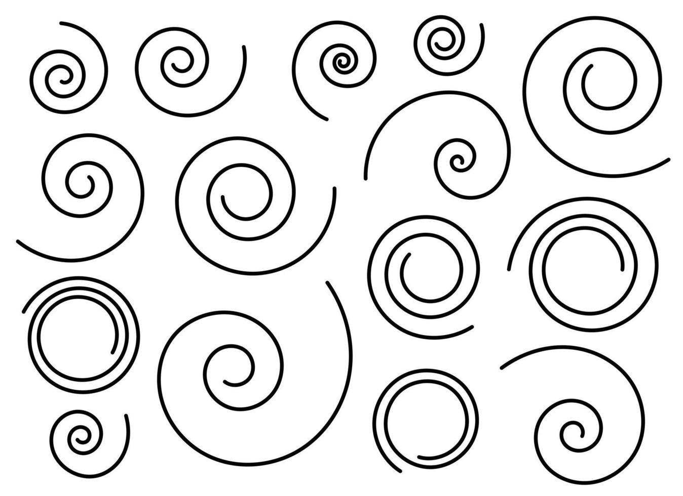 mano dibujado garabatear espiral vector