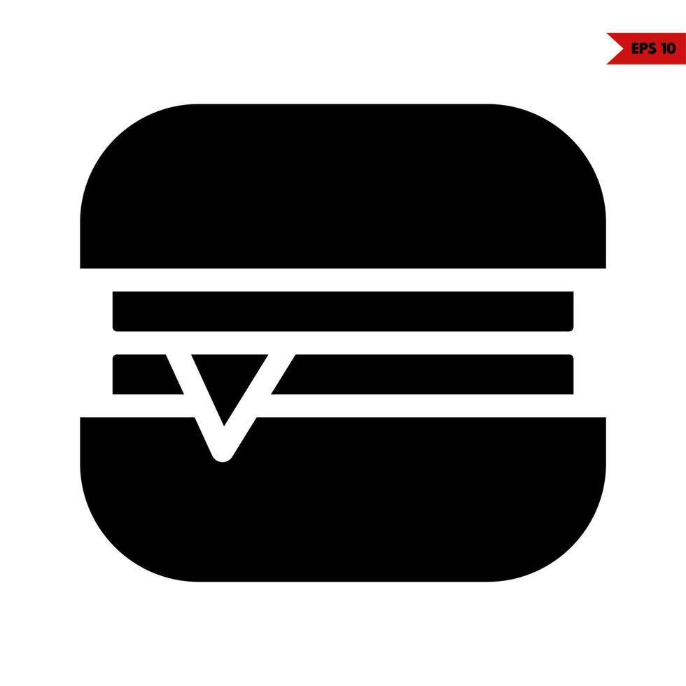 burger glyph icon vector