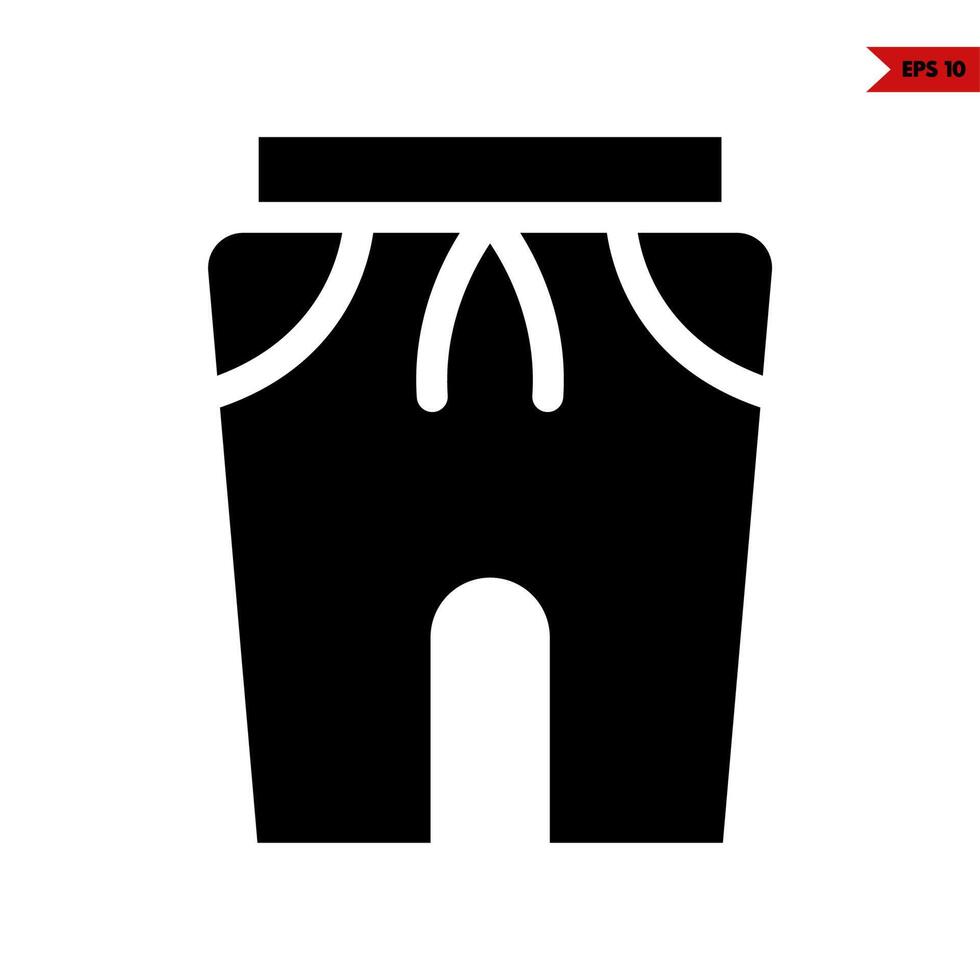 pants glyph icon vector