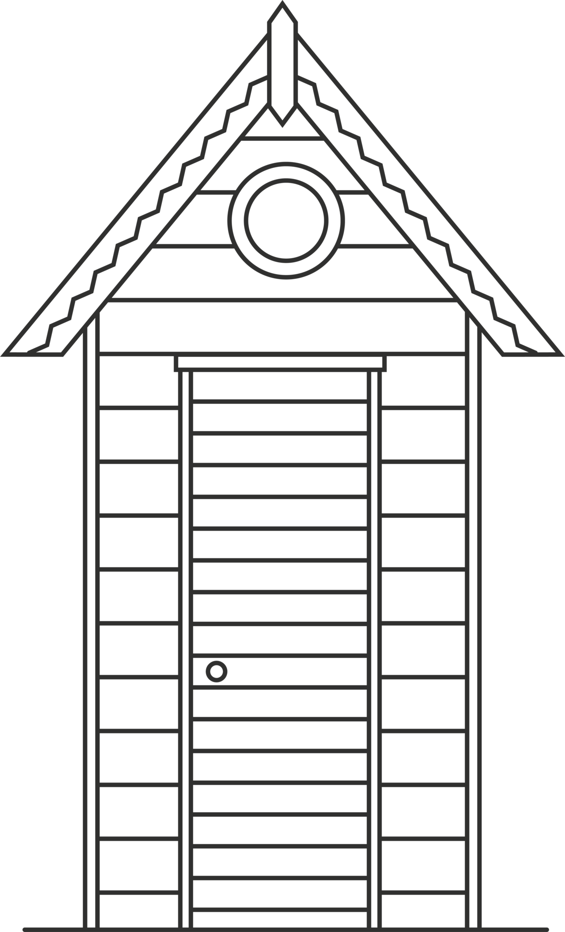 Outline beach hut. Summer bath house 22323653 PNG