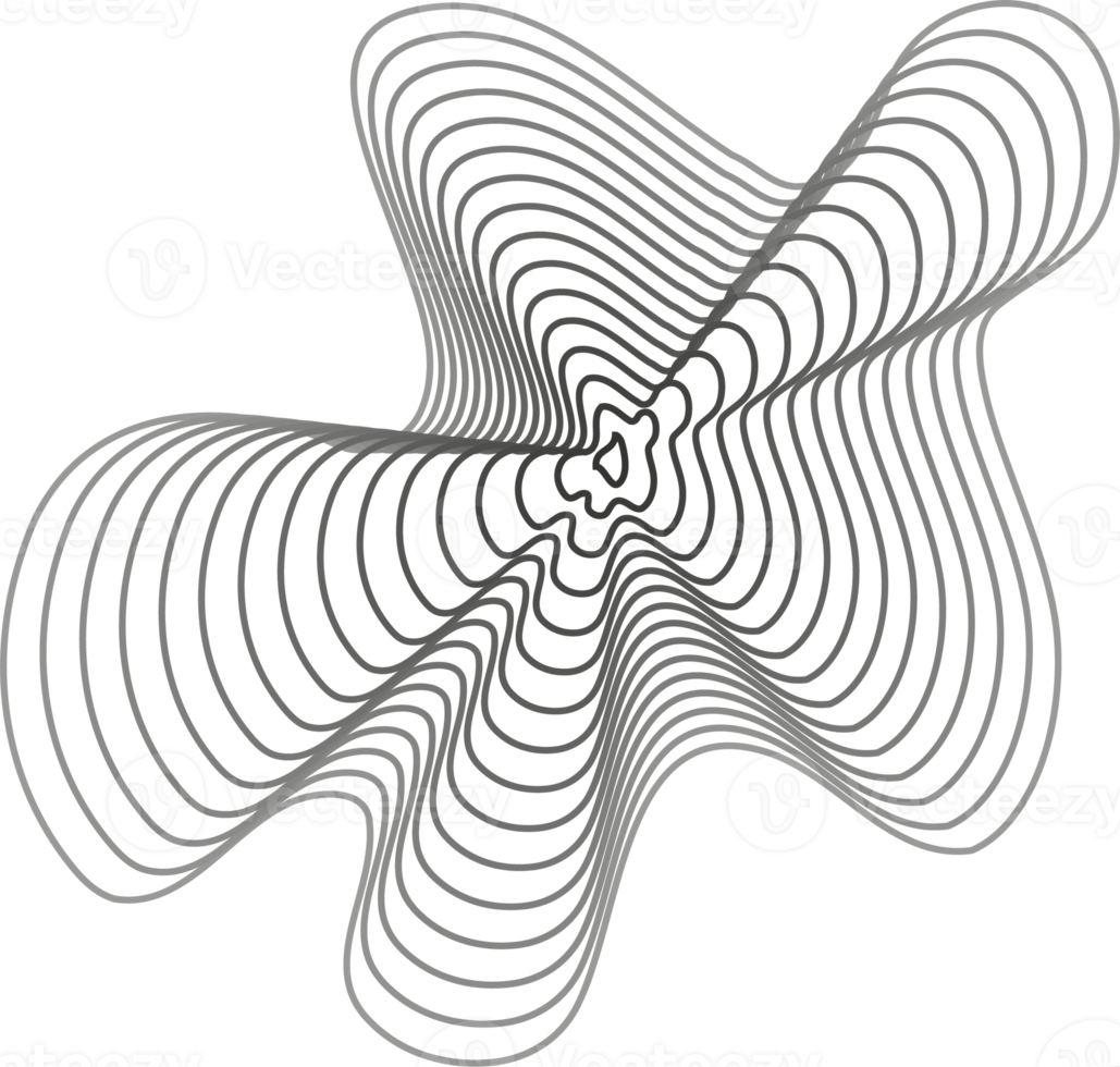 abstract topografie cirkels. biologisch structuur vorm geven aan. schets illustratie png