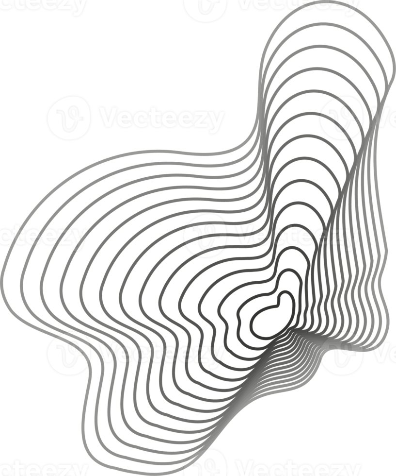 abstrakt topografi cirklar. organisk textur form. översikt illustration png