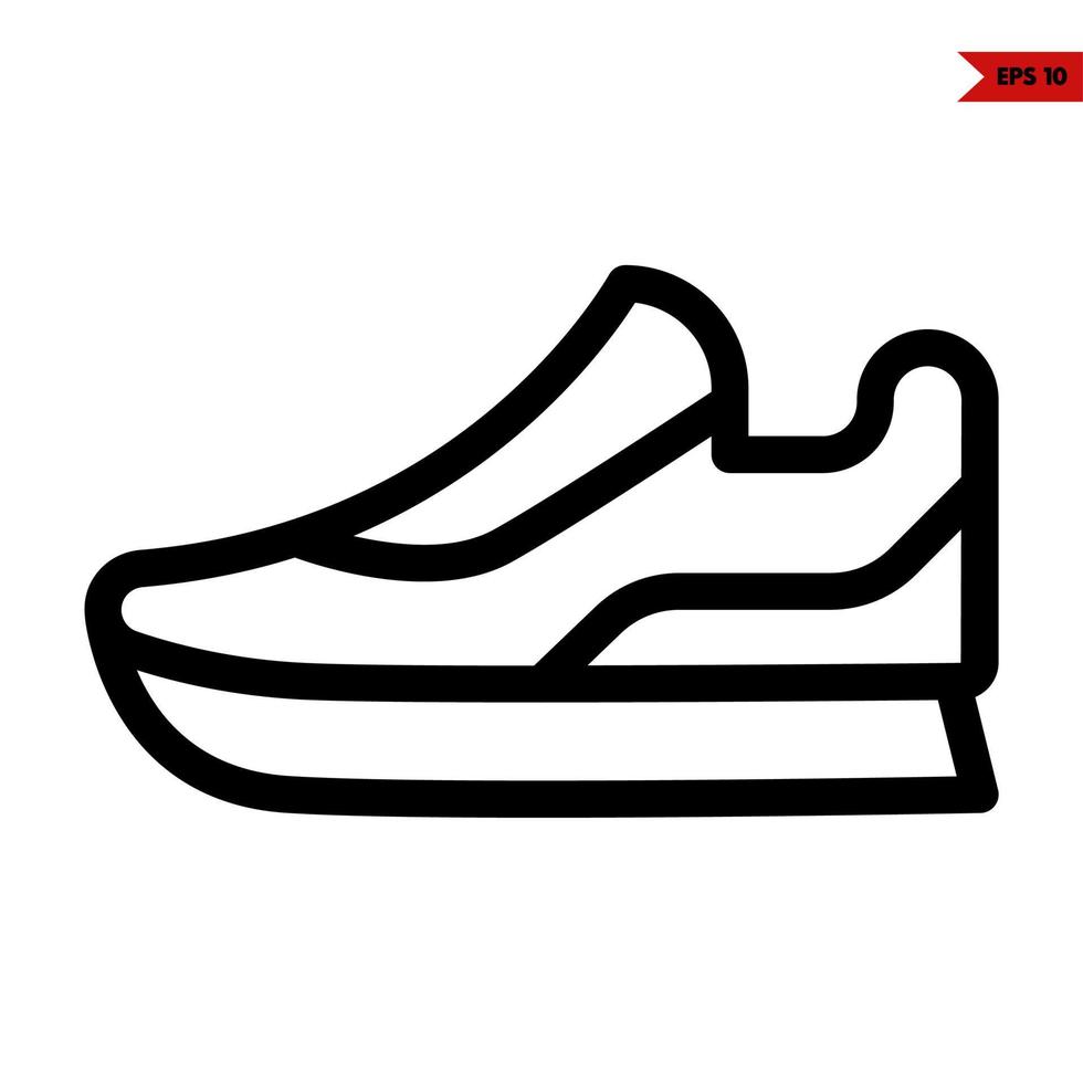 shoes line icon vector