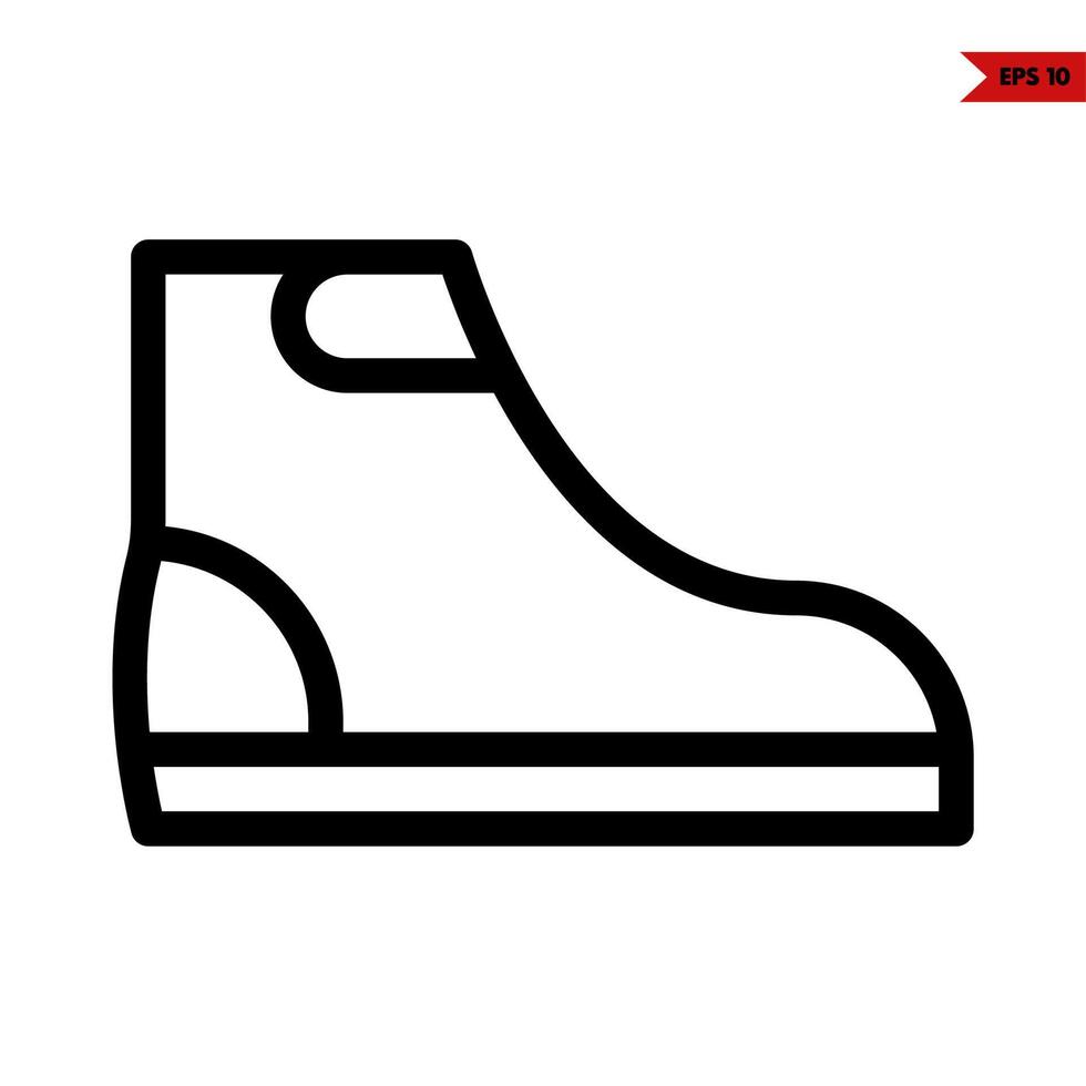 icono de línea de zapatos vector