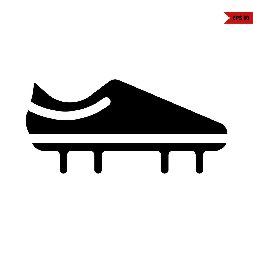 fútbol Zapatos glifo icono vector