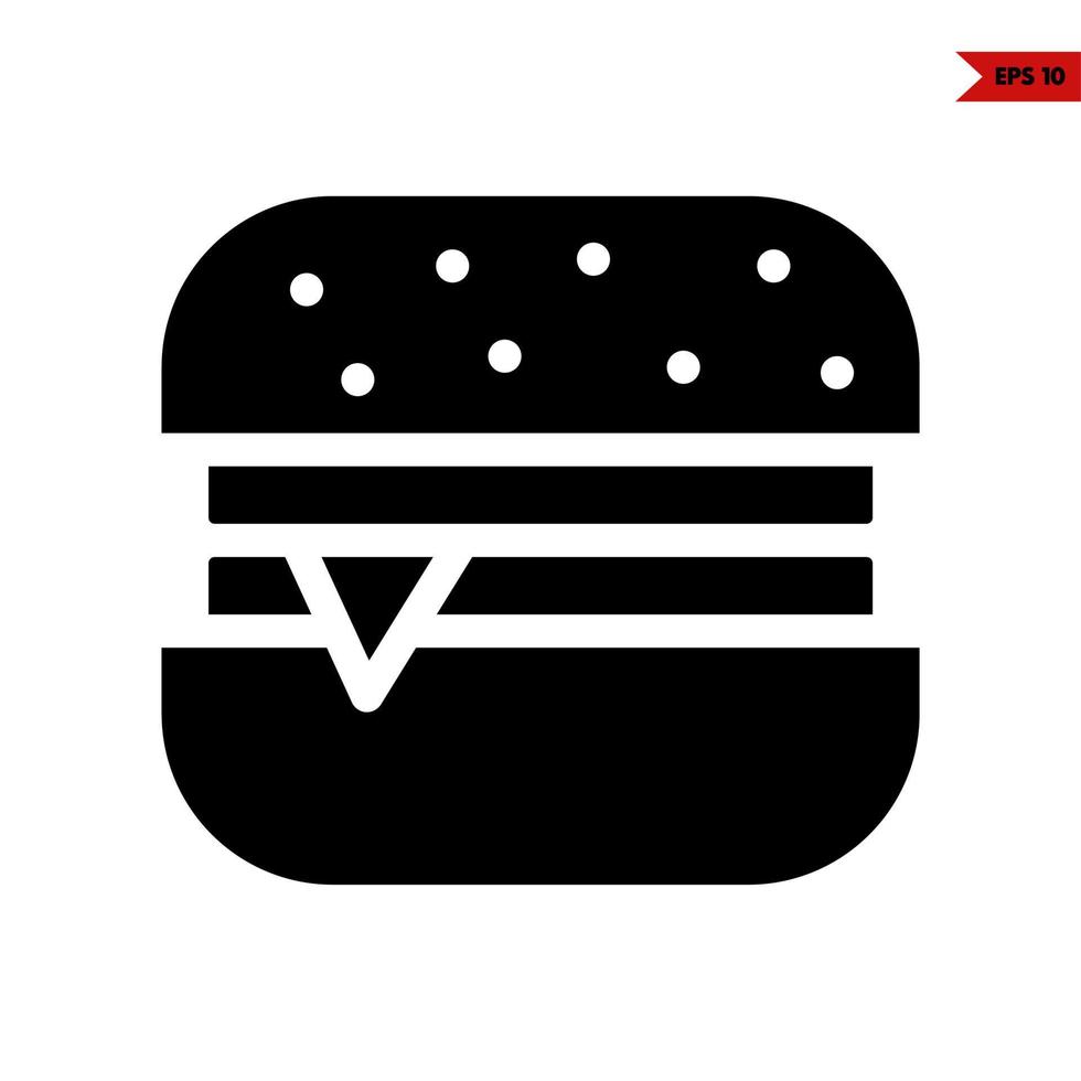 burger glyph icon vector