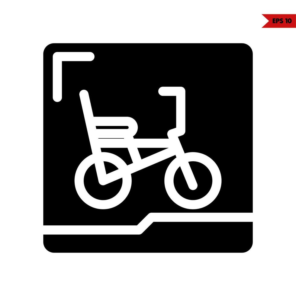 icono de glifo de bicicleta vector