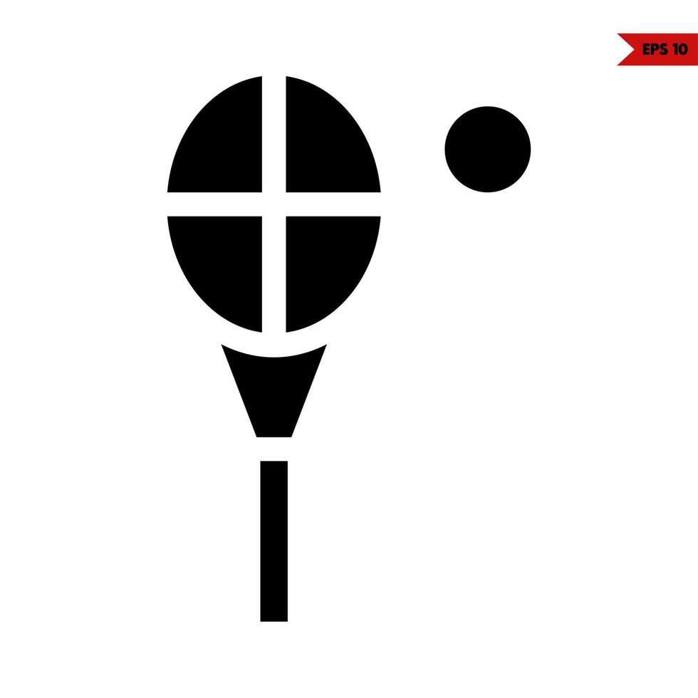 tennis glyph icon vector