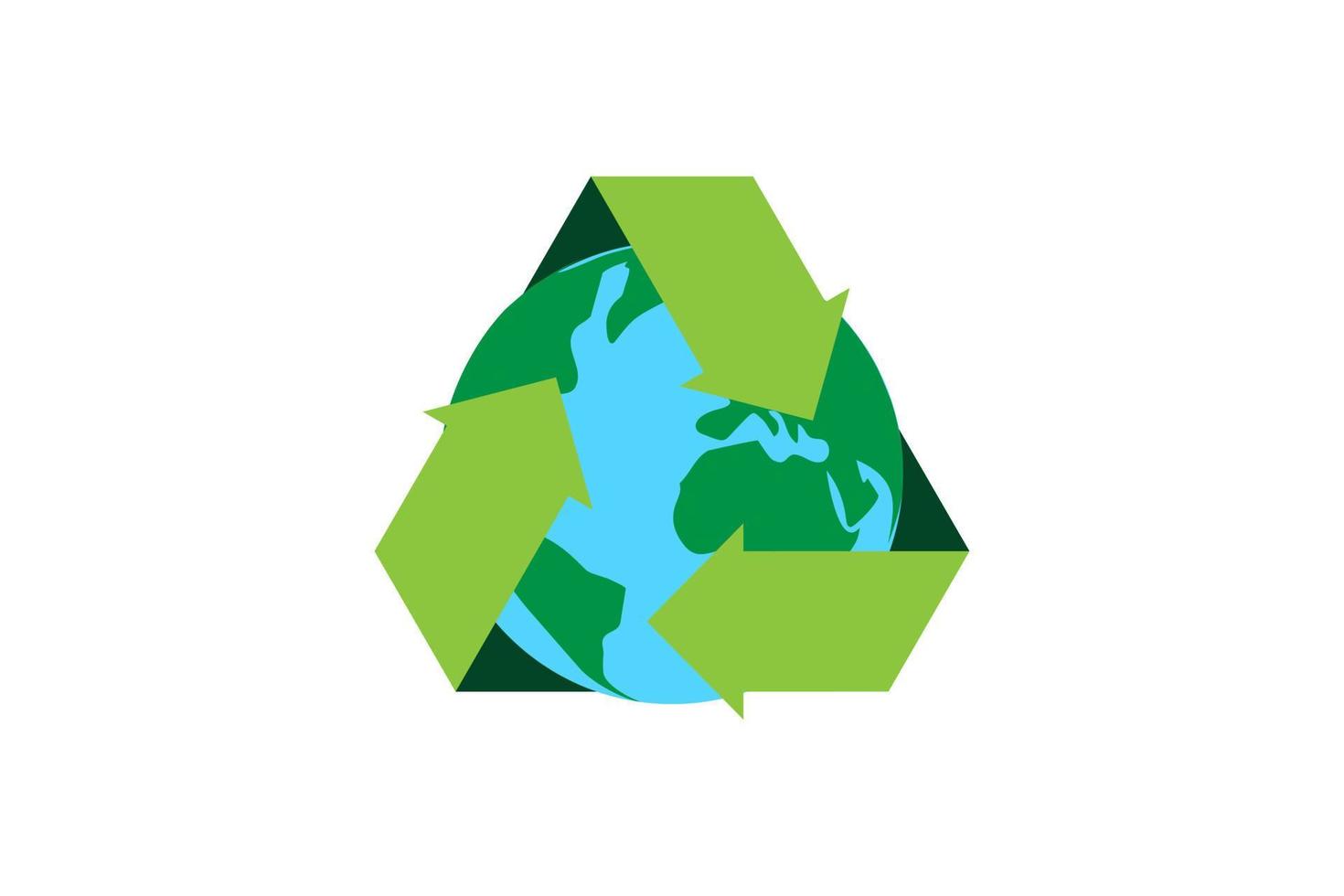 Green environment earth illustration vector flat, earth, recycle, flat design vector illustration