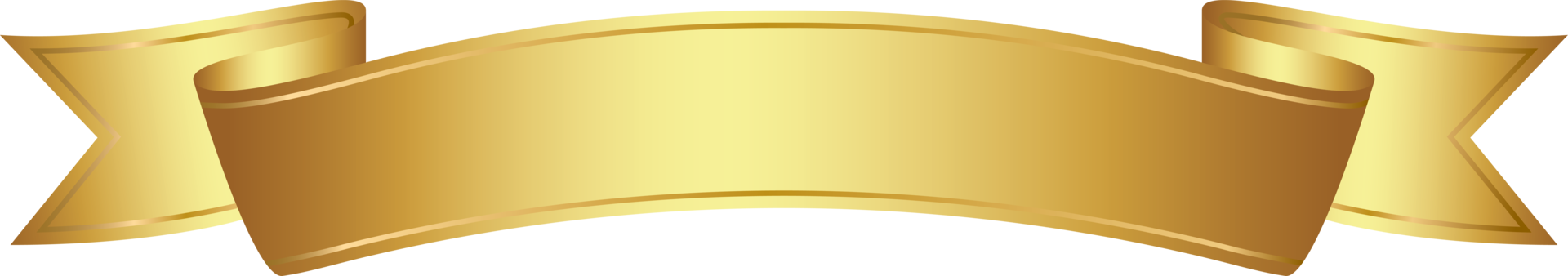 bannière de ruban d'or png