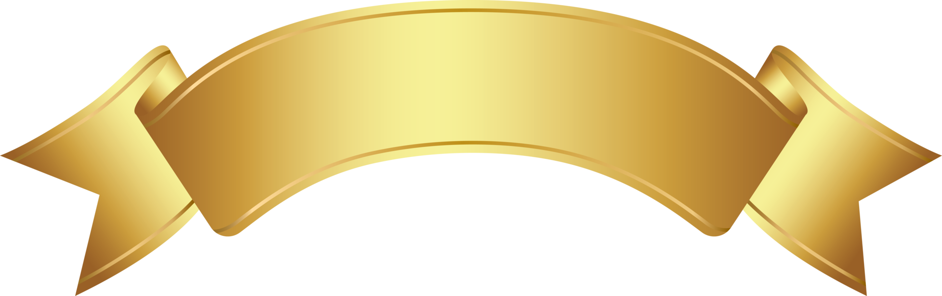 gold ribbon banner 22324116 PNG