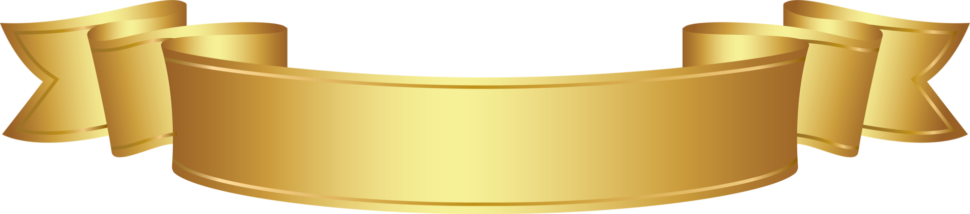 bannière de ruban d'or png