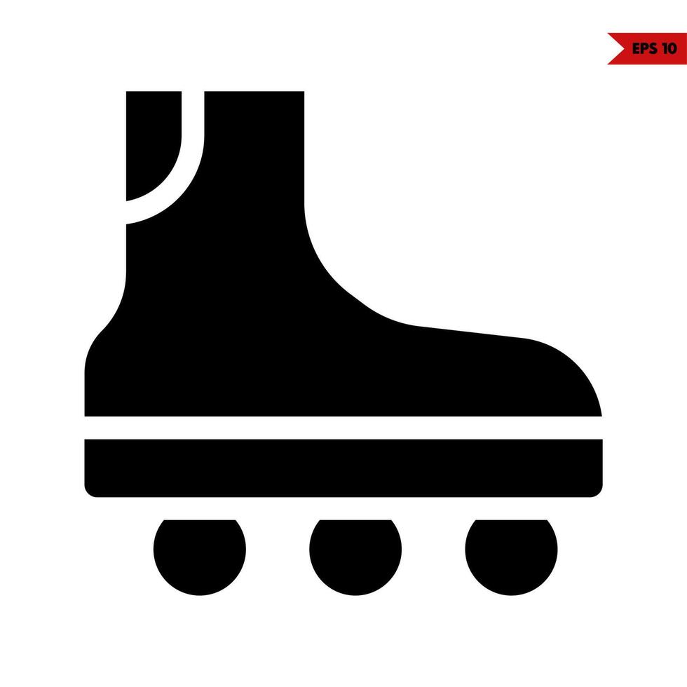 roller skates glyph icon vector